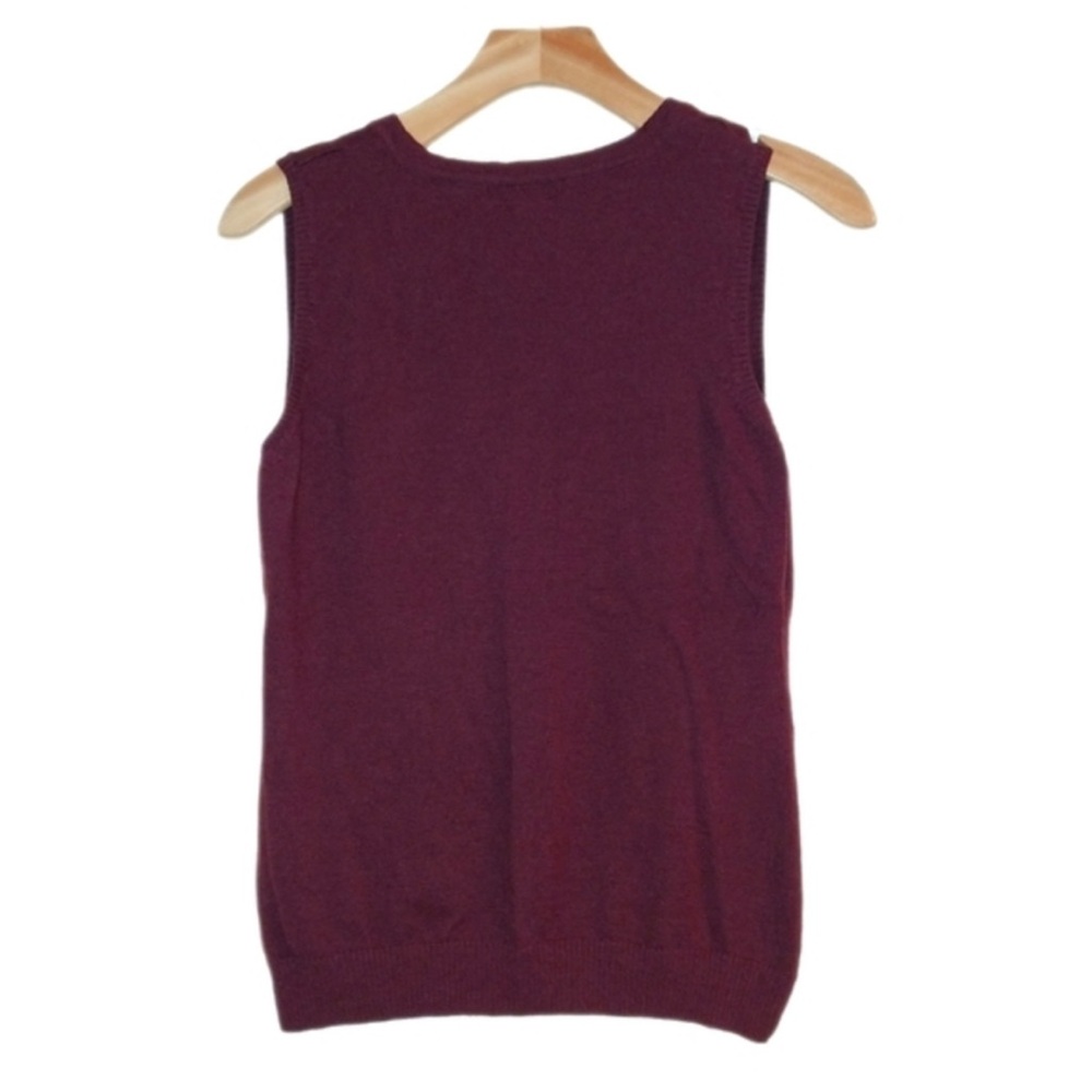 H&M Maroon/Pink Agyle V-Neck Sweater Vest - Picture 2 of 4